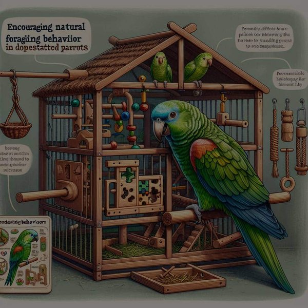 How to Encourage Natural Foraging Behavior in Domesticated Parrots?