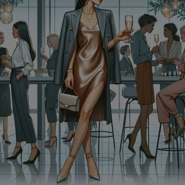 What's the Best Way to Style a Satin Slip Dress for an Office Party?